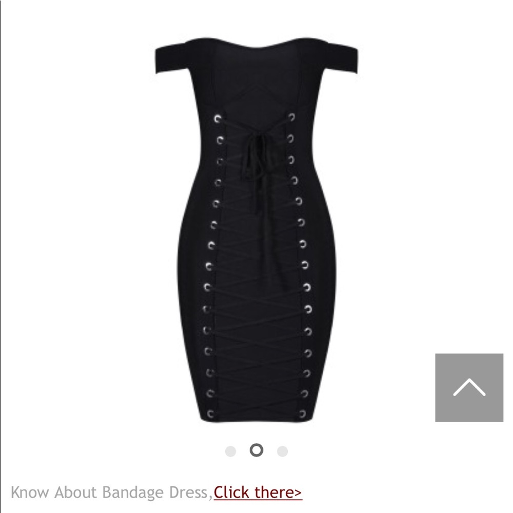 Bandage Black off the shoulder dress